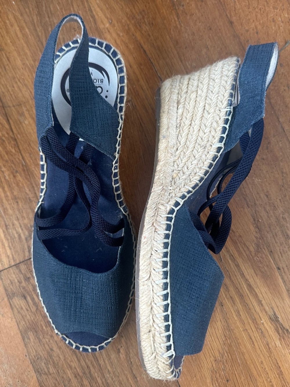 Abeo Blue Espadrille Sandals Size ;7